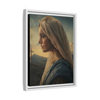 Framed Matte Canvas: Serene Madonna Portrait Wall Art