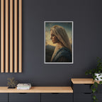 Framed Matte Canvas: Serene Madonna Portrait Wall Art