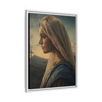 Framed Matte Canvas: Serene Madonna Portrait Wall Art