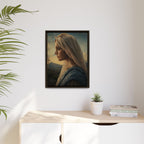 Framed Matte Canvas: Serene Madonna Portrait Wall Art
